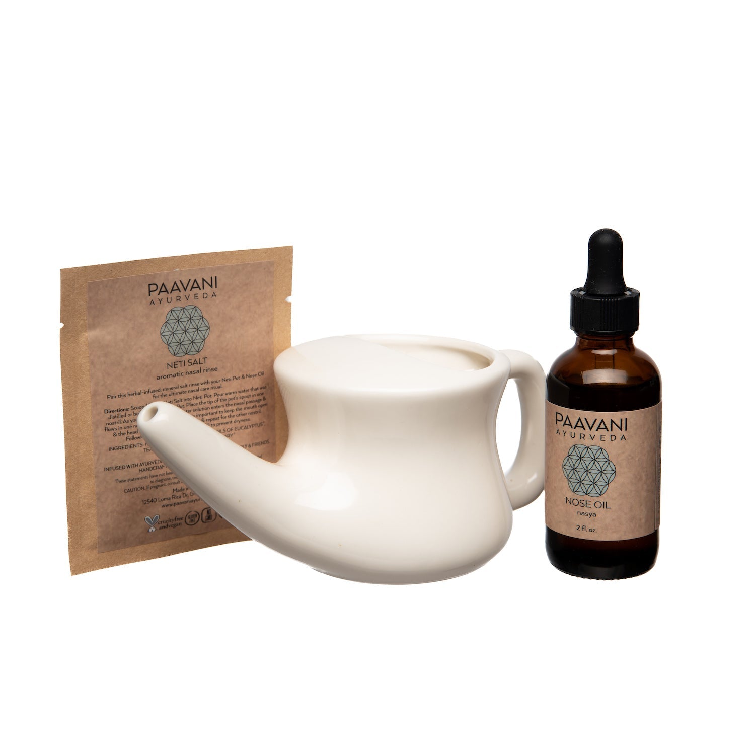 Nasal Care Ritual | Ayurvedic Neti & Nasya Kit for Sinus Health | Dirt Rich Elegance | Apparel, Accessories, Home Goods & Personal Care