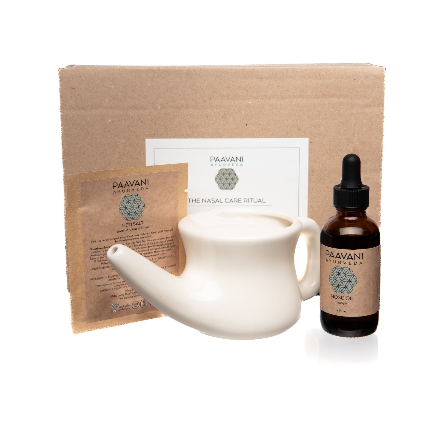 Nasal Care Ritual | Ayurvedic Neti & Nasya Kit for Sinus Health | Dirt Rich Elegance | Apparel, Accessories, Home Goods & Personal Care