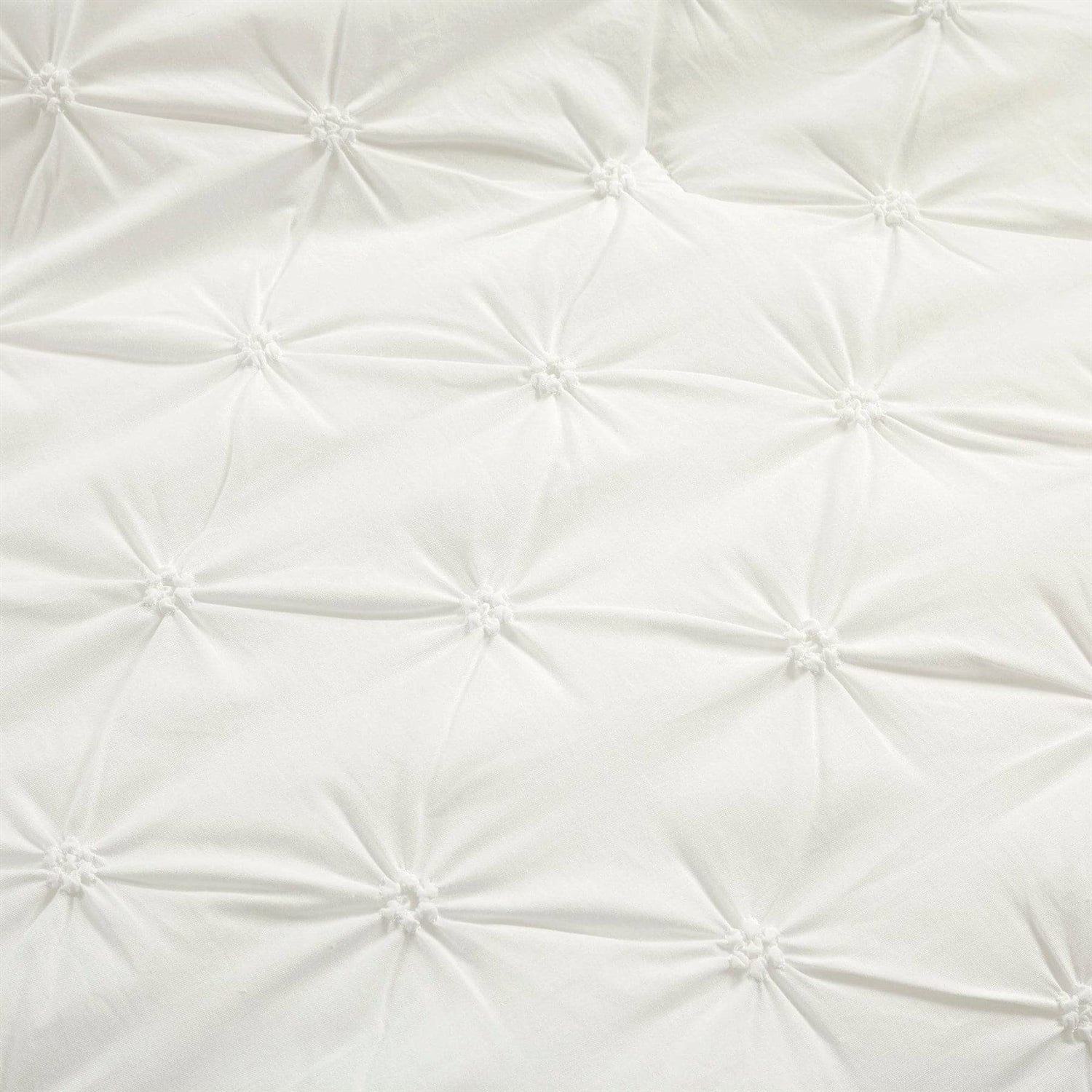 King Size Soft Pleated Cotton 3 Piece Comforter Set White | Dirt Rich Elegance | Apparel, Accessories, Home Goods & Personal Care