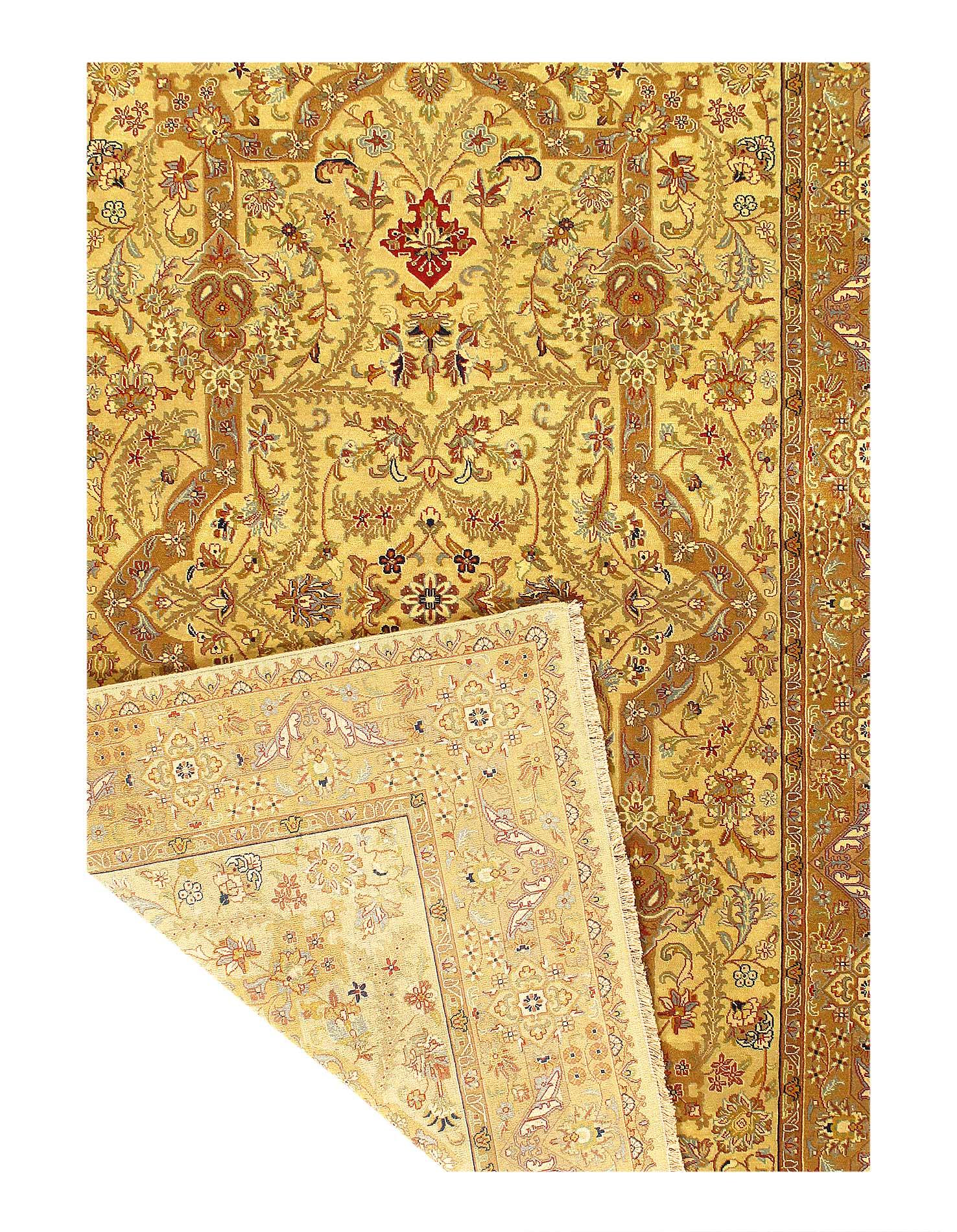Canvello Fine Hand Knotted Silkroad Tabriz Design Rug - 6' X 8'11'' | Dirt Rich Elegance | Apparel, Accessories, Home Goods & Personal Care