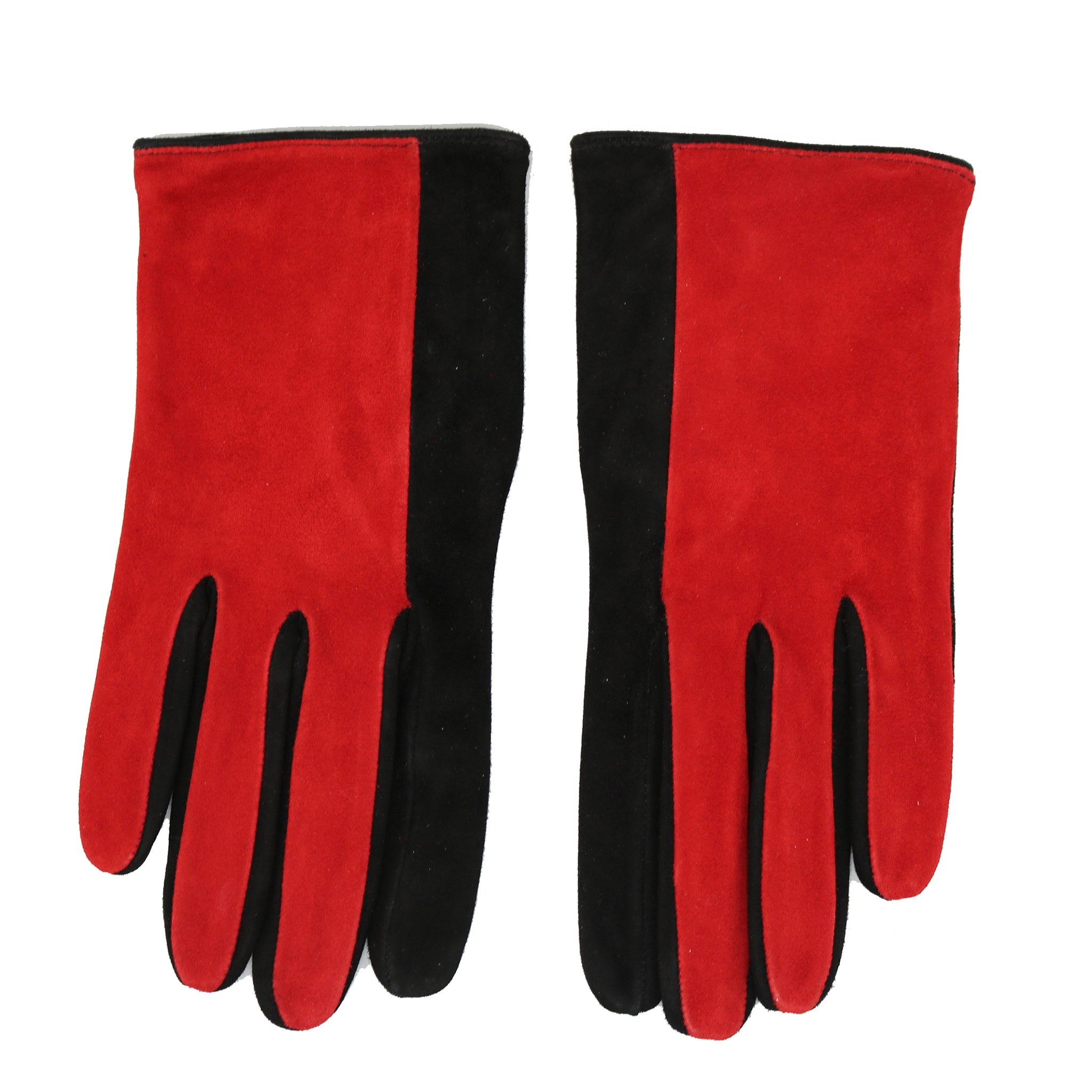 TWO TONE SUEDE GLOVE RED | Dirt Rich Elegance | Apparel, Accessories, Home Goods & Personal Care