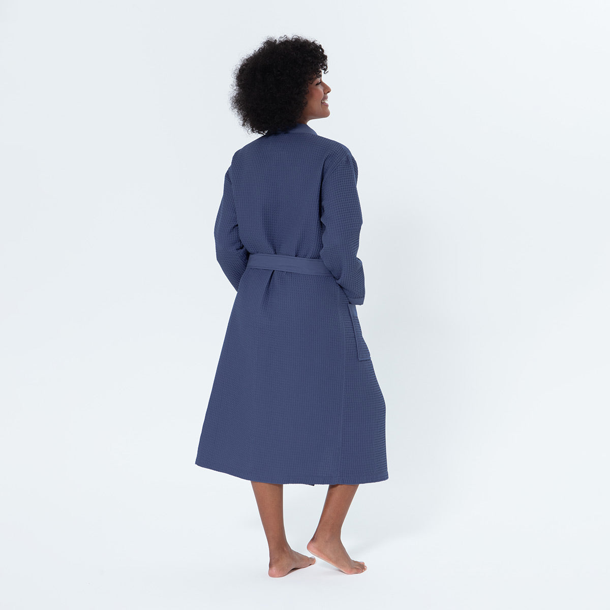 Women’s Lightweight Kimono Waffle Spa Robe Lavender Blue | Dirt Rich Elegance | Apparel, Accessories, Home Goods & Personal Care
