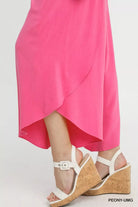 Umgee Flowy Asymmetrical Hem Wide Leg Pants | Dirt Rich Elegance | Apparel, Accessories, Home Goods & Personal Care