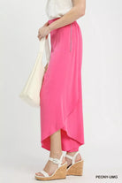 Umgee Flowy Asymmetrical Hem Wide Leg Pants | Dirt Rich Elegance | Apparel, Accessories, Home Goods & Personal Care