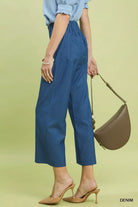 Umgee Denim Wide Leg Crop Pants with Front Pockets | Dirt Rich Elegance | Apparel, Accessories, Home Goods & Personal Care