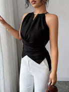 Halter Neck Crisscross Cami Black | Dirt Rich Elegance | Apparel, Accessories, Home Goods & Personal Care