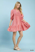 Umgee Smocked Bib Ruffle Hem Babydoll Dress | Dirt Rich Elegance | Apparel, Accessories, Home Goods & Personal Care