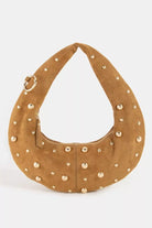 Fame Dome Studded Chrome Crescent Hand Bag GLBR one size | Dirt Rich Elegance | Apparel, Accessories, Home Goods & Personal Care