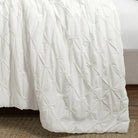 King Size Soft Pleated Cotton 3 Piece Comforter Set White | Dirt Rich Elegance | Apparel, Accessories, Home Goods & Personal Care