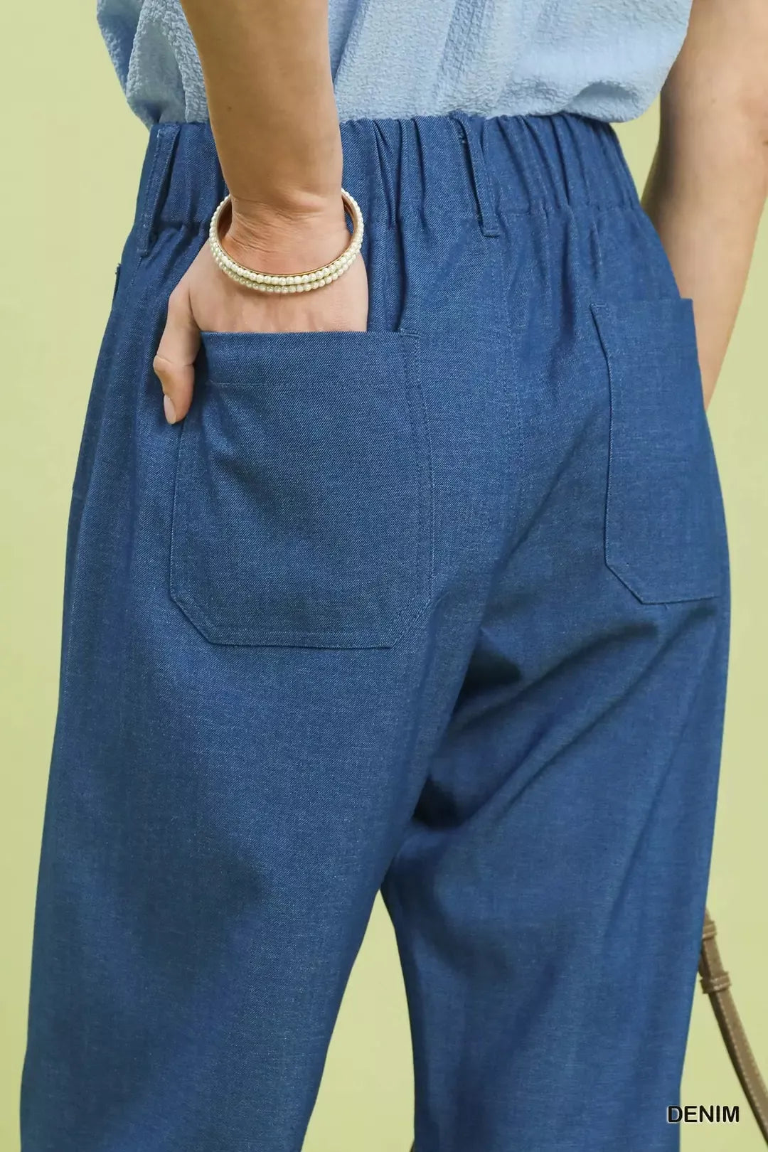 Umgee Denim Wide Leg Crop Pants with Front Pockets | Dirt Rich Elegance | Apparel, Accessories, Home Goods & Personal Care