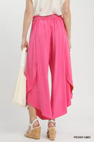 Umgee Flowy Asymmetrical Hem Wide Leg Pants | Dirt Rich Elegance | Apparel, Accessories, Home Goods & Personal Care