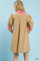 Umgee Embroidered Contrast Trim Tunic Dress | Dirt Rich Elegance | Apparel, Accessories, Home Goods & Personal Care