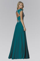 V-Neck Chiffon Floor Length Dress with Jewel Embellished Bodice | Dirt Rich Elegance | Apparel, Accessories, Home Goods & Personal Care
