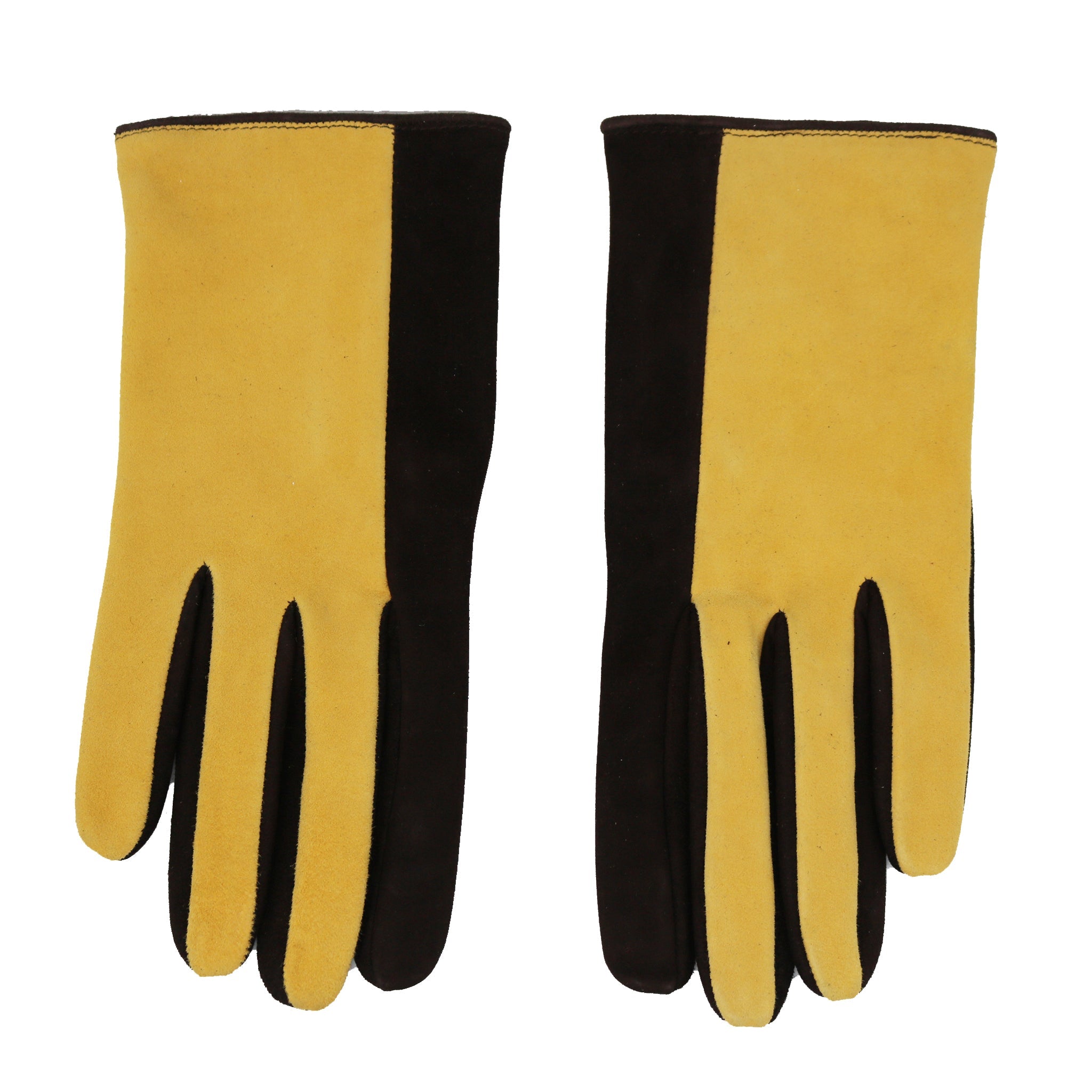 TWO TONE SUEDE GLOVE YELLOW | Dirt Rich Elegance | Apparel, Accessories, Home Goods & Personal Care