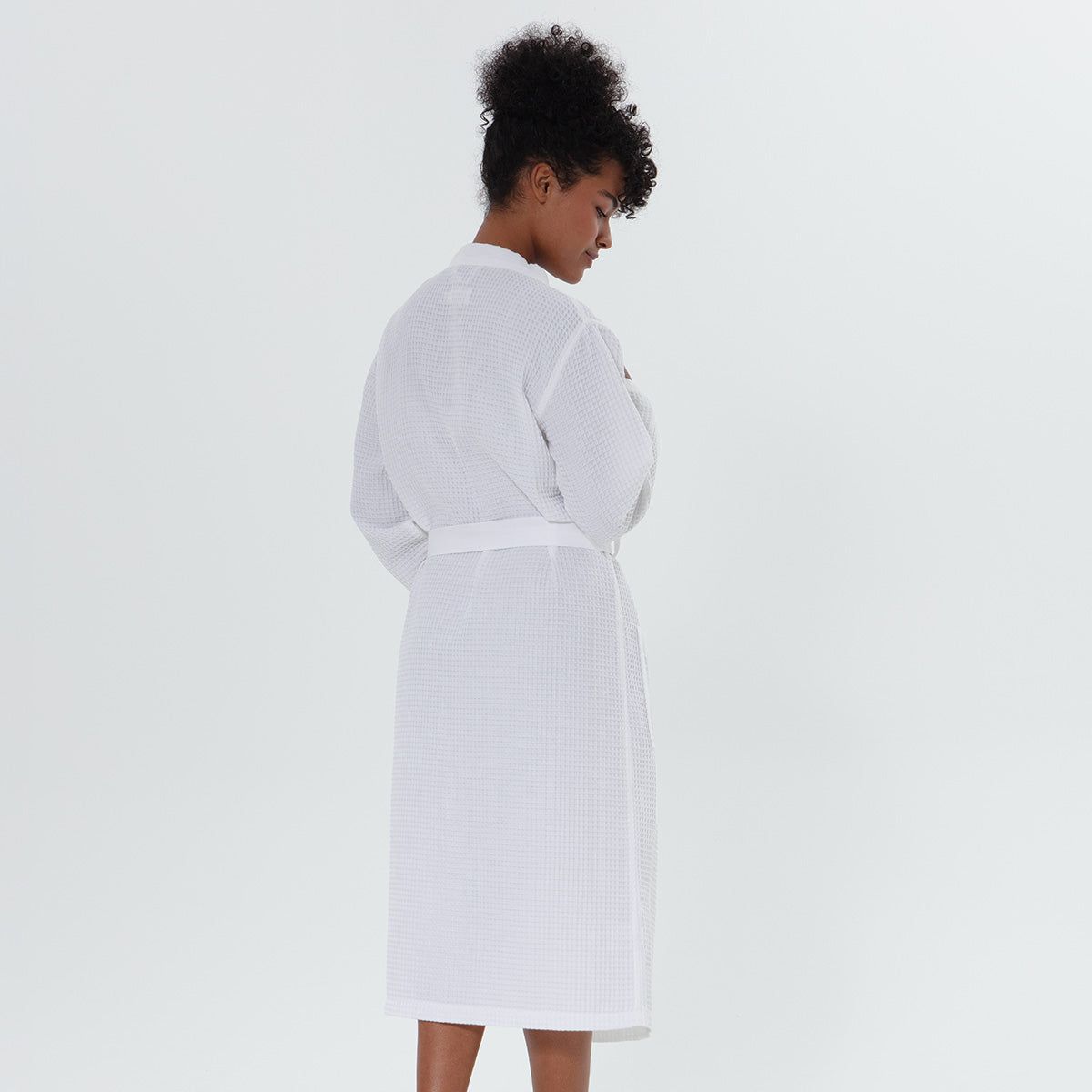 Women’s Lightweight Kimono Waffle Spa Robe White | Dirt Rich Elegance | Apparel, Accessories, Home Goods & Personal Care